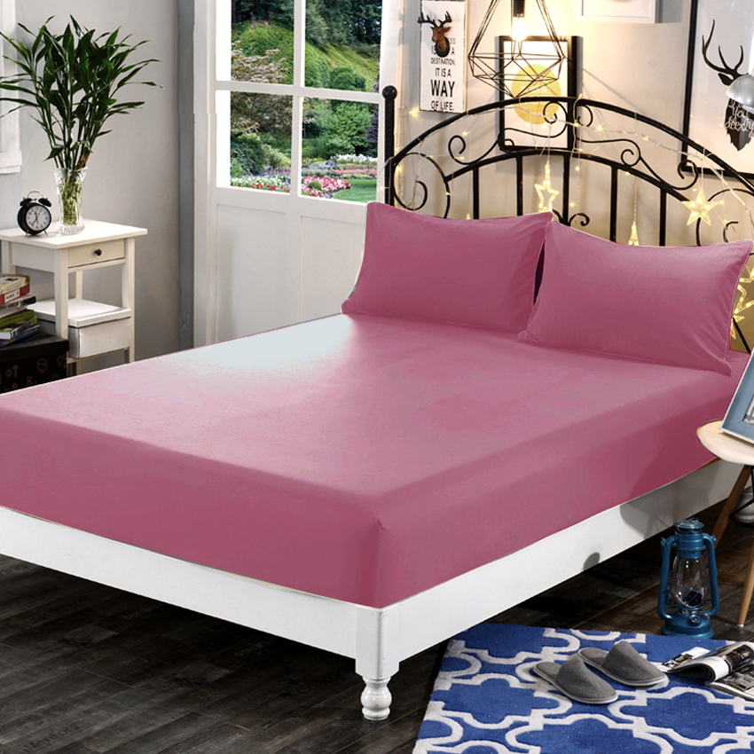3 in 1 Premium Quality SE Series Plain Bed Sheet Set (1 Fitted Sheet and Free 2 Pillowcases) SE-48