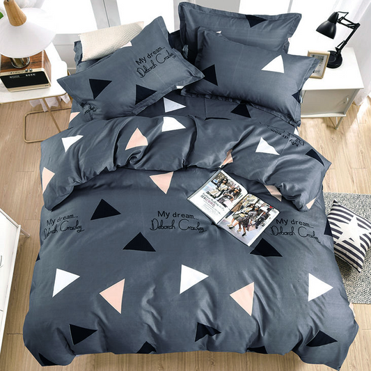 Printed Bed sheet DF Series 3in1 Bedding Set ( 2 pillowcases and 1 fitted Sheet ) DF252