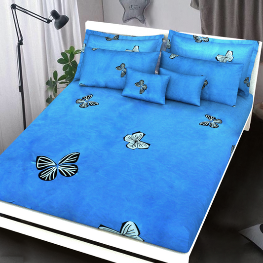 Printed Bed sheet DF Series 3in1 Bedding Set ( 2 pillowcases and 1 fitted Sheet ) DF216