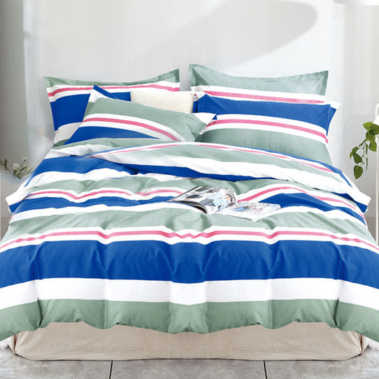 Printed Bed sheet DF Series 3in1 Bedding Set ( 2 pillowcases and 1 fitted Sheet ) DF607