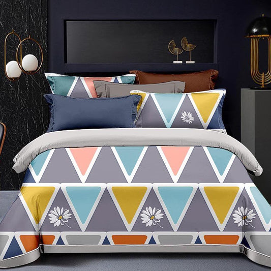 Printed Bed sheet NQ Series 3in1 Bedding Set ( 2 pillowcases and 1 fitted Sheet ) NQ384