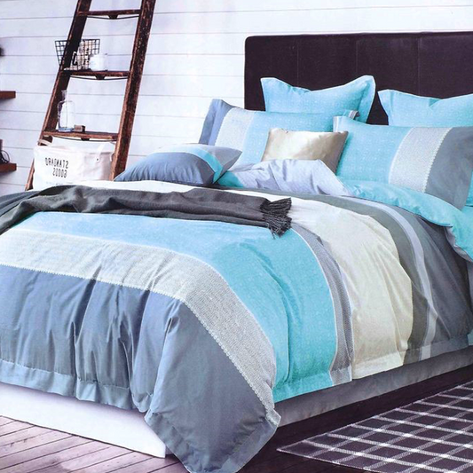Printed Bed sheet DF Series 3in1 Bedding Set ( 2 pillowcases and 1 fitted Sheet ) DF057