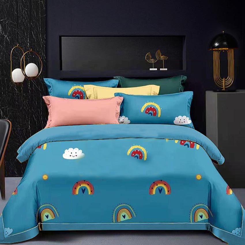 Printed Bed sheet NQ Series 3in1 Bedding Set ( 2 pillowcases and 1 fitted Sheet ) NQ322