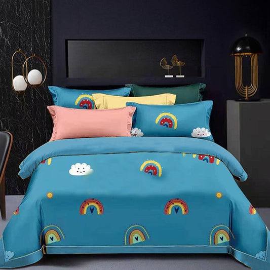 Printed Bed sheet NQ Series 3in1 Bedding Set ( 2 pillowcases and 1 fitted Sheet ) NQ322