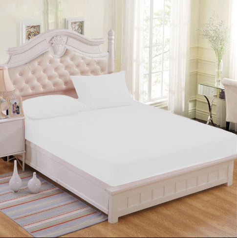 Premium Stripes Series 3in1 Bedsheet (2 Pillowcases 1 Fitted Sheet) PremiumWhite
