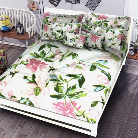 Printed Bed sheet NQ Series 3in1 Bedding Set ( 2 pillowcases and 1 fitted Sheet ) NQ317