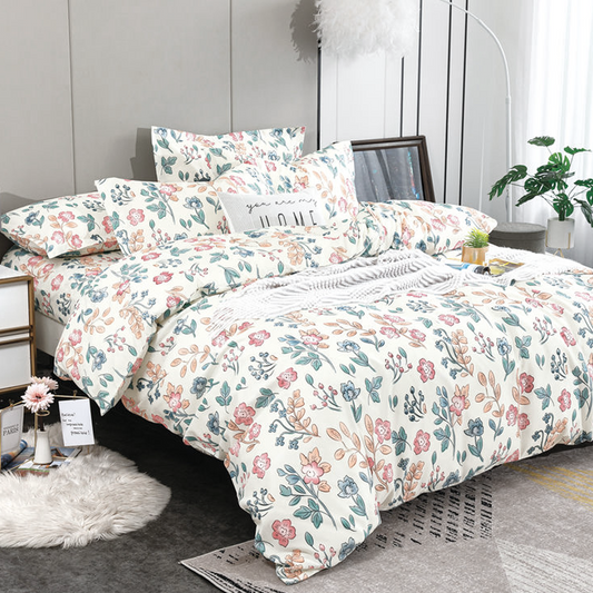 Printed Bed sheet DF Series 3in1 Bedding Set ( 2 pillowcases and 1 fitted Sheet ) DF277