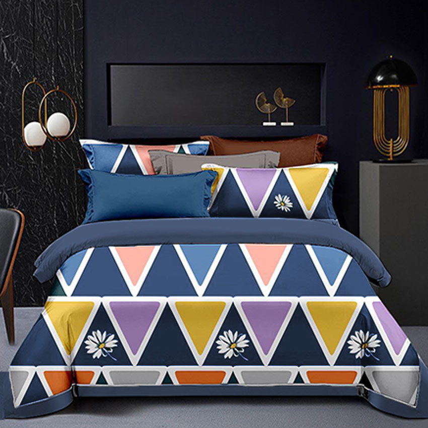 Printed Bed sheet NQ Series 3in1 Bedding Set ( 2 pillowcases and 1 fitted Sheet ) NQ382