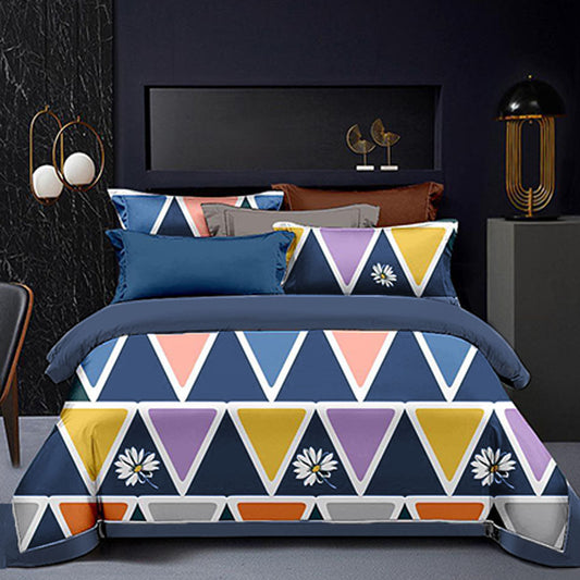 Printed Bed sheet NQ Series 3in1 Bedding Set ( 2 pillowcases and 1 fitted Sheet ) NQ382