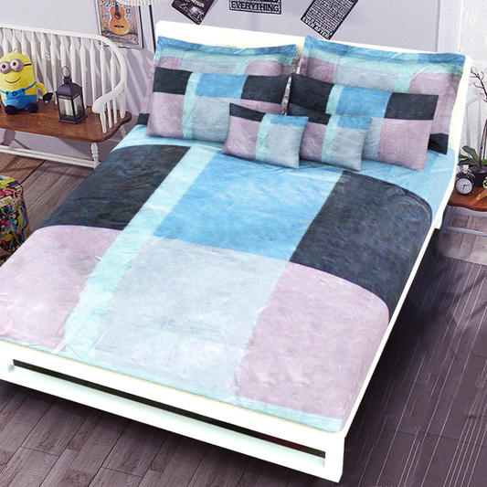 Printed Bed sheet DF Series 3in1 Bedding Set ( 2 pillowcases and 1 fitted Sheet ) DF262