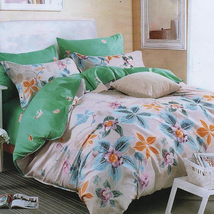 Printed Bed sheet DF Series 3in1 Bedding Set ( 2 pillowcases and 1 fitted Sheet ) DF27