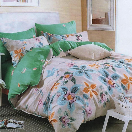 Printed Bed sheet DF Series 3in1 Bedding Set ( 2 pillowcases and 1 fitted Sheet ) DF27