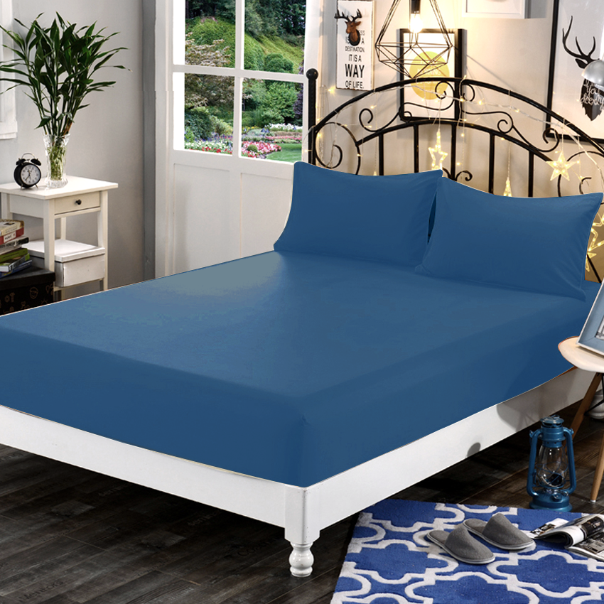 3 in 1 Premium Quality SE Series Plain Bed Sheet Set (1 Fitted Sheet and Free 2 Pillowcases) SE-46