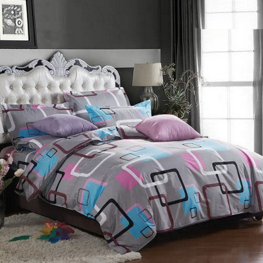 Printed Bed sheet DF Series 3in1 Bedding Set ( 2 pillowcases and 1 fitted Sheet ) DF611