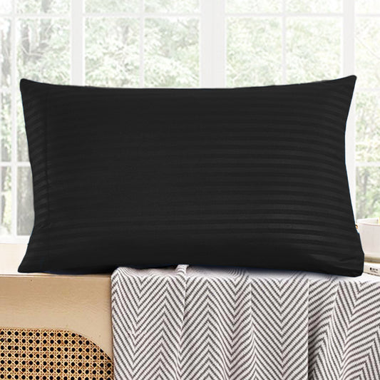 2 pcs Pillowcase 18x28 inches BlackStripes-PC