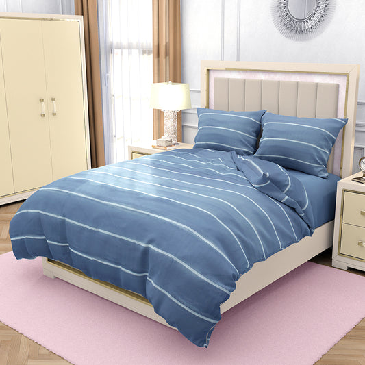Printed Bed sheet DF Series 3in1 Bedding Set ( 2 pillowcases and 1 fitted Sheet ) DF135