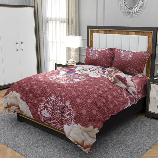 Printed Bed sheet DF Series 3in1 Bedding Set ( 2 pillowcases and 1 fitted Sheet ) DF164