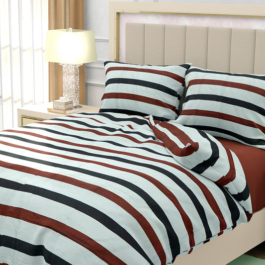 Printed Bed sheet DF Series 3in1 Bedding Set ( 2 pillowcases and 1 fitted Sheet ) DF2 - DF605