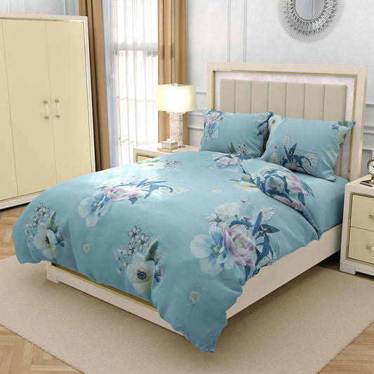 Printed Bed sheet DF Series 3in1 Bedding Set ( 2 pillowcases and 1 fitted Sheet ) DF272