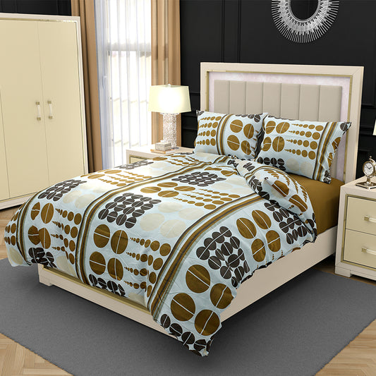 Printed Bed sheet DF Series 3in1 Bedding Set ( 2 pillowcases and 1 fitted Sheet ) DF48