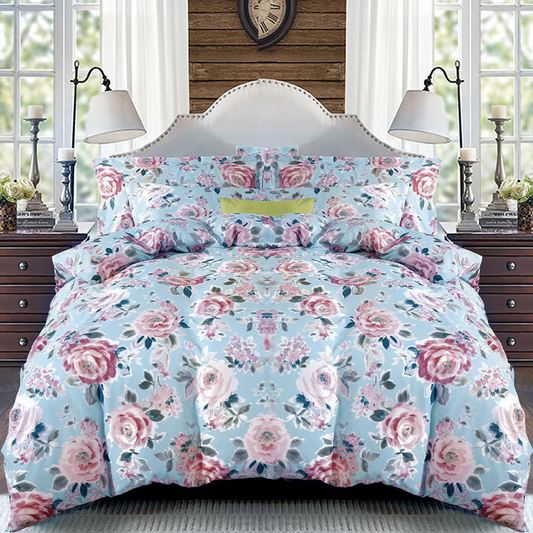 Printed Bed sheet DF Series 3in1 Bedding Set ( 2 pillowcases and 1 fitted Sheet ) DF59