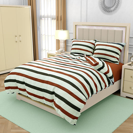 Printed Bed sheet DF Series 3in1 Bedding Set ( 2 pillowcases and 1 fitted Sheet ) DF605 - DF2