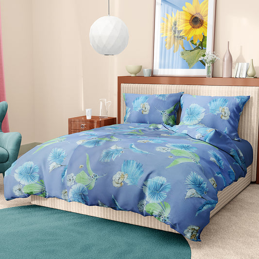 Printed Bed sheet NQ Series 3in1 Bedding Set ( 2 pillowcases and 1 fitted Sheet ) NQ374
