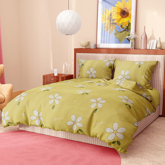 Printed Bed sheet NQ Series 3in1 Bedding Set ( 2 pillowcases and 1 fitted Sheet ) NQ390