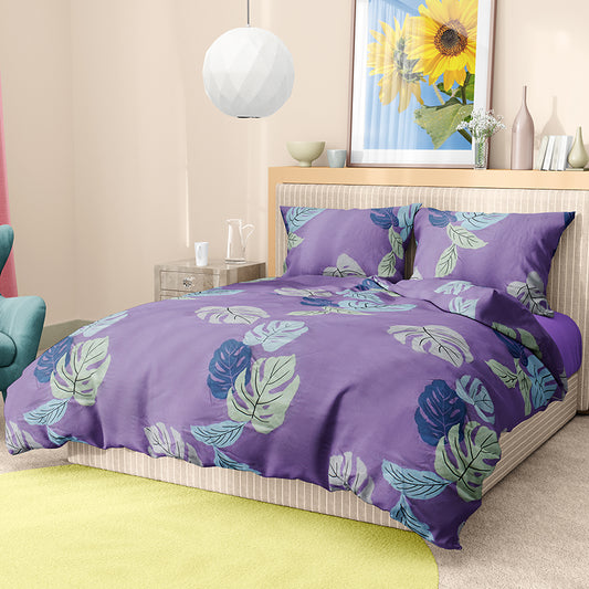 Printed Bed sheet NQ Series 3in1 Bedding Set ( 2 pillowcases and 1 fitted Sheet ) NQ407