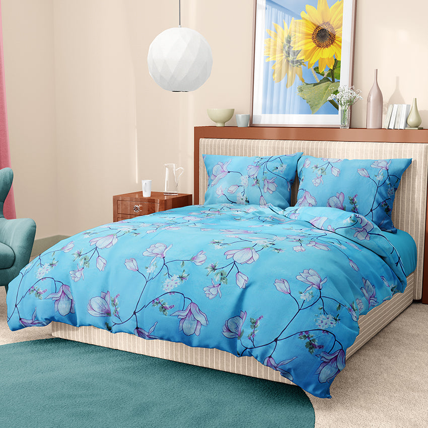 Printed Bed sheet NQ Series 3in1 Bedding Set ( 2 pillowcases and 1 fitted Sheet ) NQ61