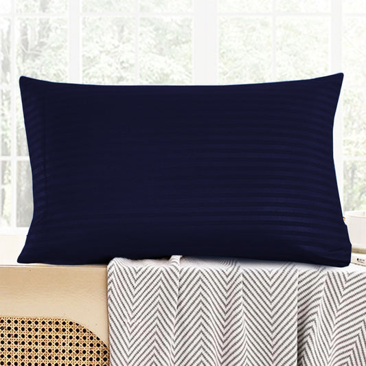 2 pcs Pillowcase 18x28 inches NavyblueStripes-PC