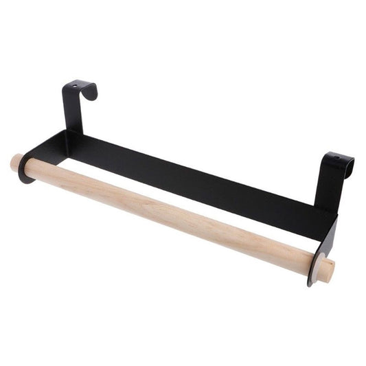 Wall-Mounted Towel Holder Iron Wood Durable Shelf Rack for Bathroom, Kitchen, Bedroom
