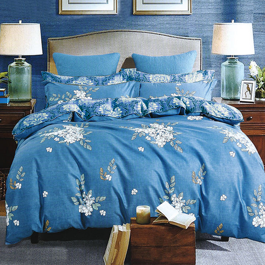 Printed Bed sheet DF Series 3in1 Bedding Set ( 2 pillowcases and 1 fitted Sheet ) DF154