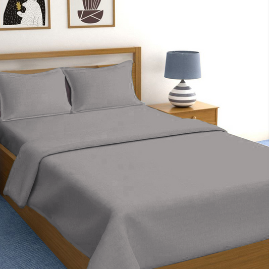 3 in 1 Premium Quality SE Series Plain Bed Sheet Set (1 Fitted Sheet and Free 2 Pillowcases) SE-4