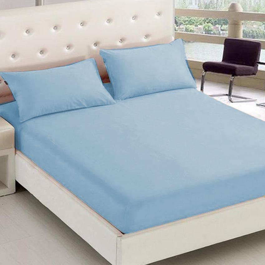 3 in 1 Premium Quality SE Series Plain Bed Sheet Set (1 Fitted Sheet and Free 2 Pillowcases) SE-67