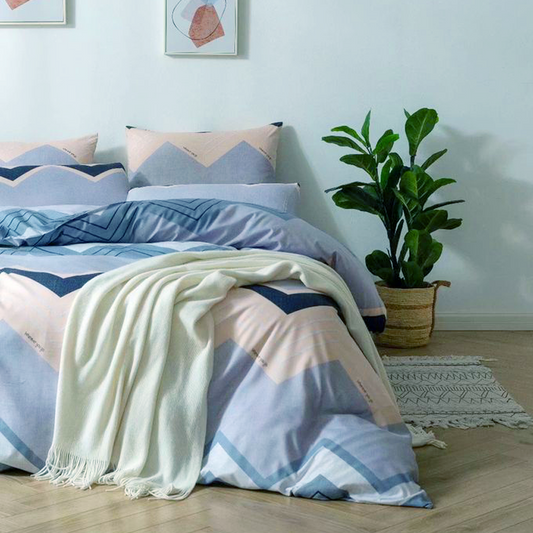 Printed Bed sheet DF Series 3in1 Bedding Set ( 2 pillowcases and 1 fitted Sheet ) DF259
