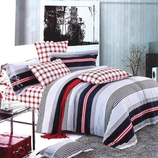 Printed Bed sheet DF Series 3in1 Bedding Set ( 2 pillowcases and 1 fitted Sheet ) DF070