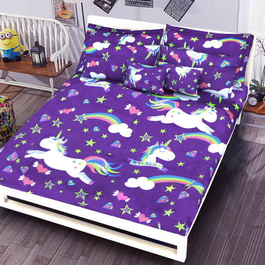 Printed Bed sheet NQ Series 3in1 Bedding Set ( 2 pillowcases and 1 fitted Sheet ) NQ302