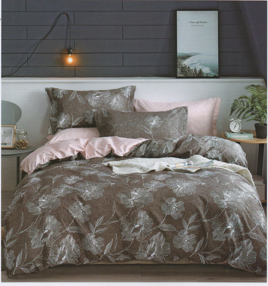 Printed Bed sheet DF Series 3in1 Bedding Set ( 2 pillowcases and 1 fitted Sheet ) DF22B