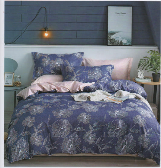 Printed Bed sheet DF Series 3in1 Bedding Set ( 2 pillowcases and 1 fitted Sheet ) DF23B