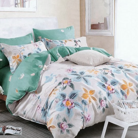 Printed Bed sheet DF Series 3in1 Bedding Set ( 2 pillowcases and 1 fitted Sheet ) DF097
