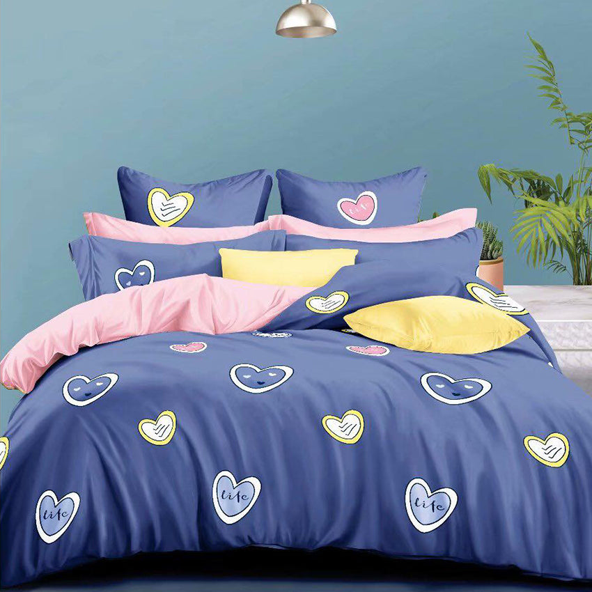 Printed Bed sheet NQ Series 3in1 Bedding Set ( 2 pillowcases and 1 fitted Sheet ) NQ26