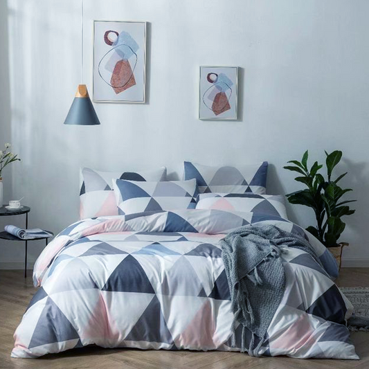 Printed Bed sheet DF Series 3in1 Bedding Set ( 2 pillowcases and 1 fitted Sheet ) DF261