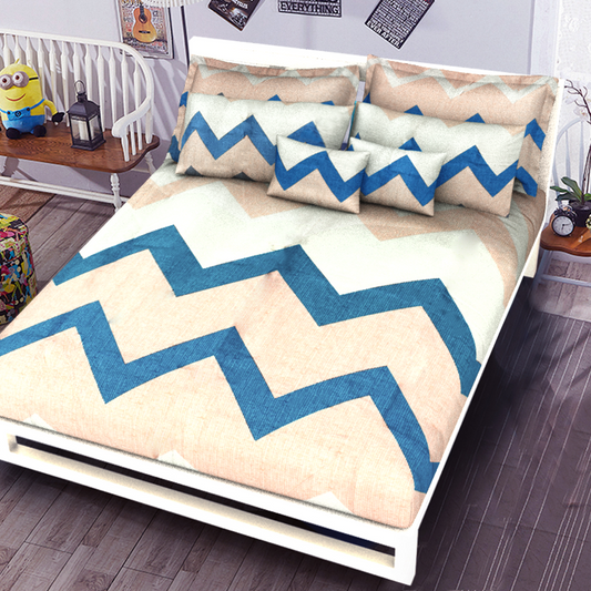 Printed Bed sheet NQ Series 3in1 Bedding Set ( 2 pillowcases and 1 fitted Sheet ) NQ361