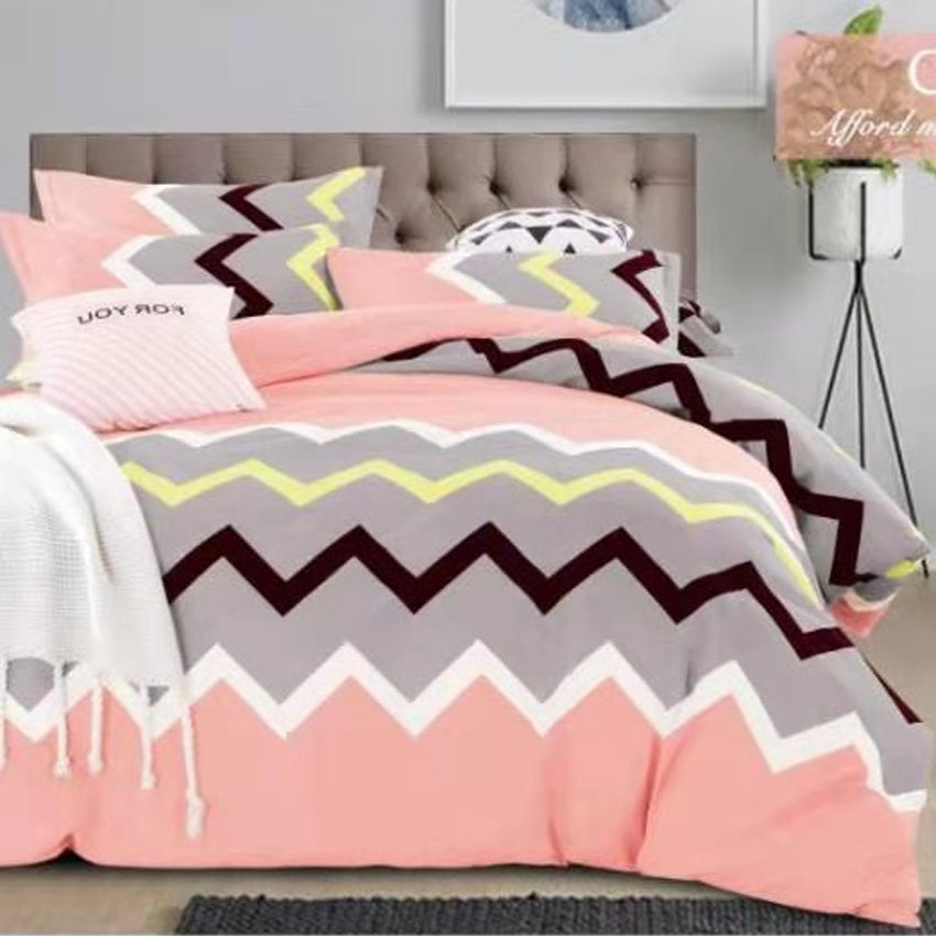 Printed Bed sheet NQ Series 3in1 Bedding Set ( 2 pillowcases and 1 fitted Sheet ) NQ366