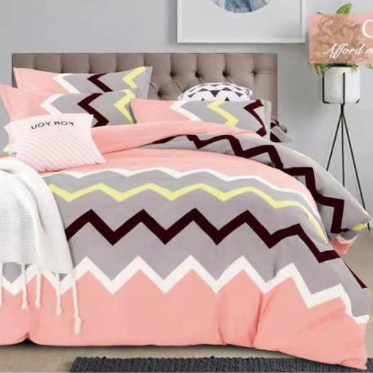 Printed Bed sheet NQ Series 3in1 Bedding Set ( 2 pillowcases and 1 fitted Sheet ) NQ366