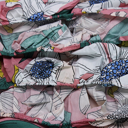 Printed Bed sheet NQ Series 3in1 Bedding Set ( 2 pillowcases and 1 fitted Sheet ) NQ369