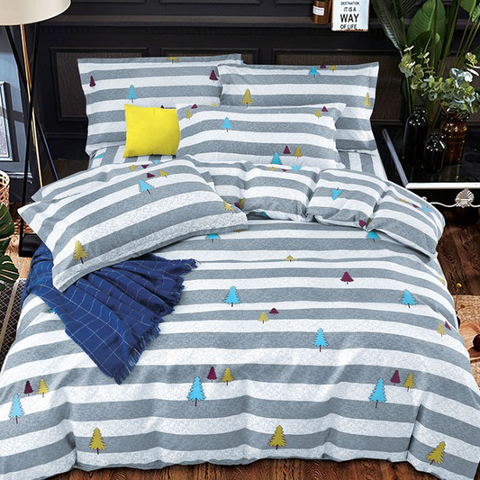 Printed Bed sheet DF Series 3in1 Bedding Set ( 2 pillowcases and 1 fitted Sheet ) DF212