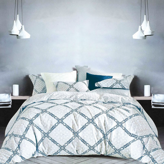 Printed Bed sheet DF Series 3in1 Bedding Set ( 2 pillowcases and 1 fitted Sheet ) DF055