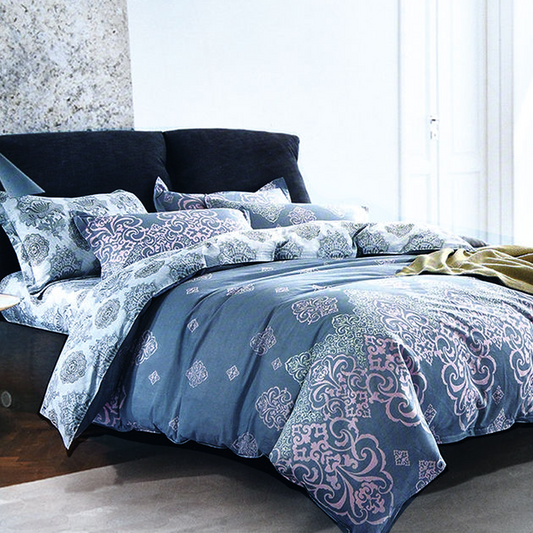 Printed Bed sheet DF Series 3in1 Bedding Set ( 2 pillowcases and 1 fitted Sheet ) DF156